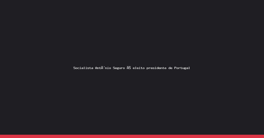António Seguro assume presidência de Portugal com expressiva votação